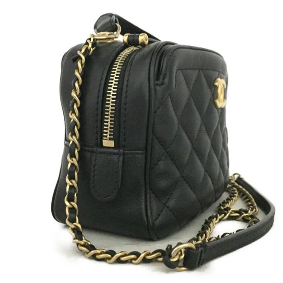 Pre-owned Authentic CHANEL Quilted Matelasse CC Lambskin 2way Chain Hand Bag - Picture 4 of 6